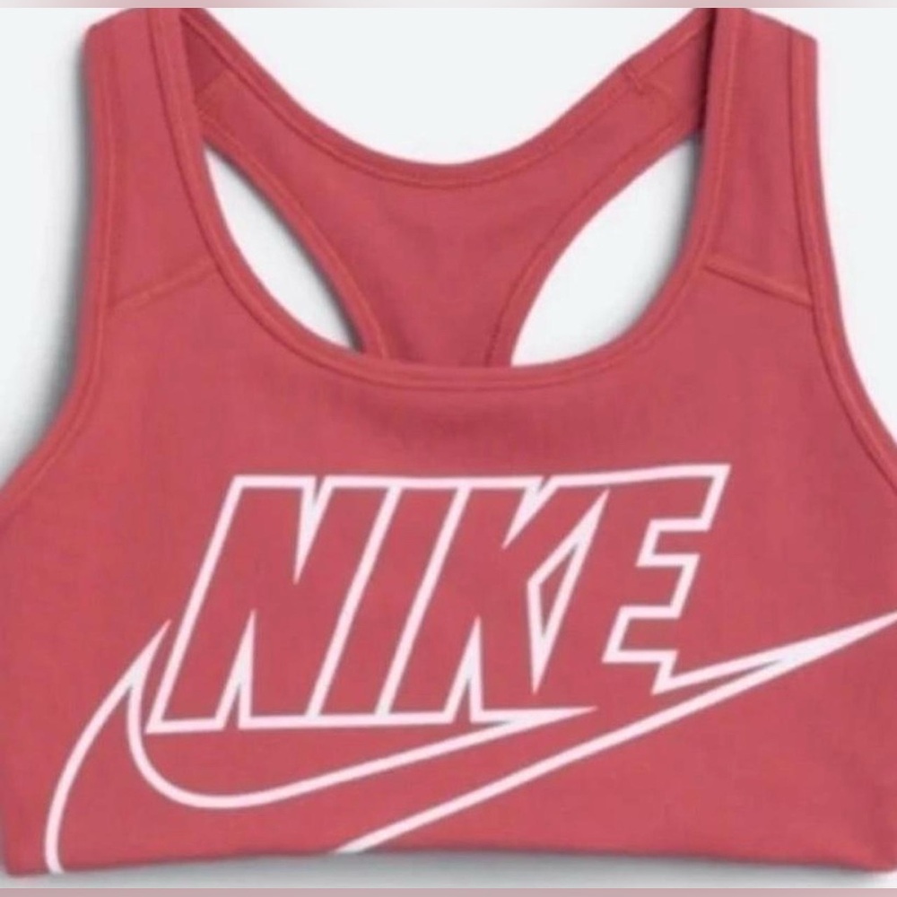 Nike Coral-Red Racerback Sports Bra with White Logo NWT Size Xsmall its